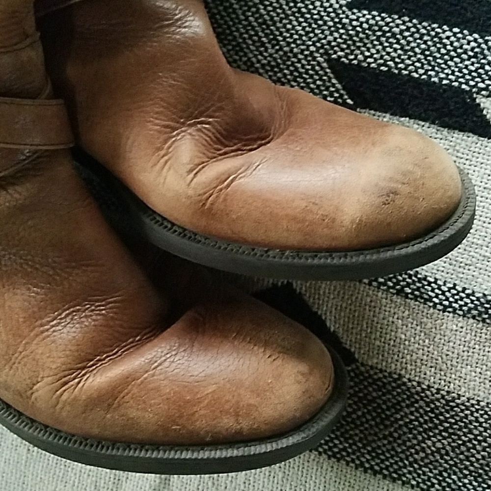Enzo Angiolini Brown Leather Riding Boots - Picture 6 of 8
